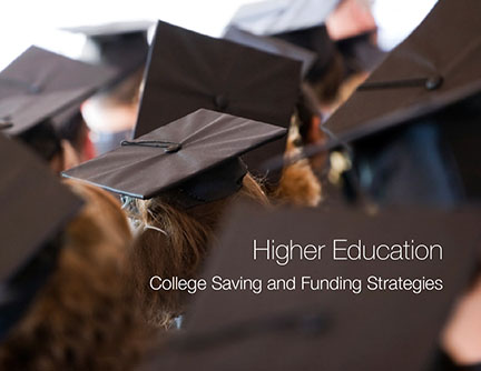 Higher Education college saving and funding flipbook cover